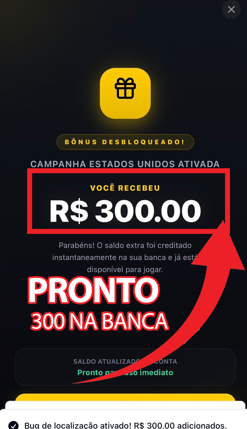 Passo 7: Bônus liberado