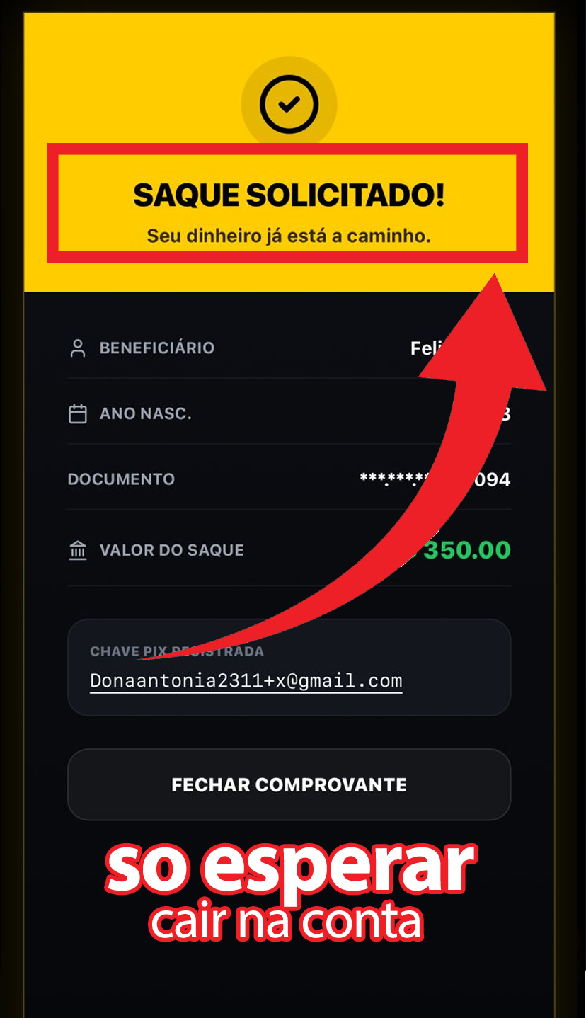 Passo 8: Solicite o saque